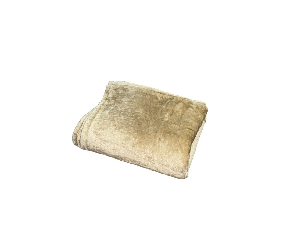 The Big One Super Soft Throw Blanket Accent Quilt Golden Beige Luxe Fleece